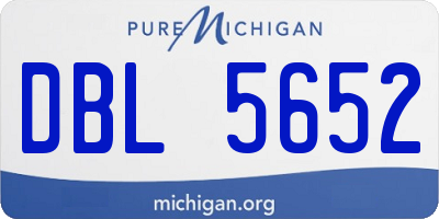MI license plate DBL5652