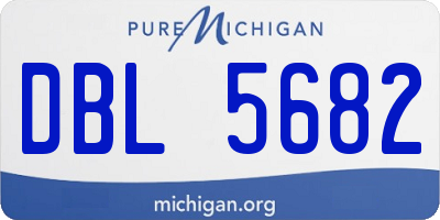MI license plate DBL5682