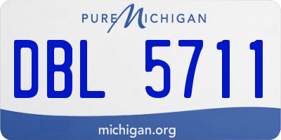 MI license plate DBL5711