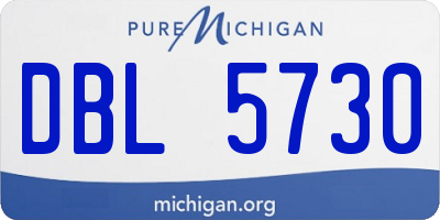 MI license plate DBL5730