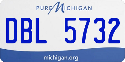 MI license plate DBL5732