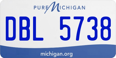 MI license plate DBL5738
