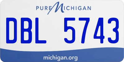 MI license plate DBL5743