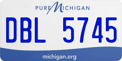 MI license plate DBL5745