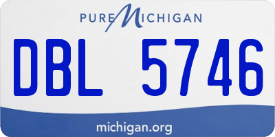 MI license plate DBL5746