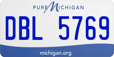 MI license plate DBL5769