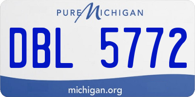 MI license plate DBL5772