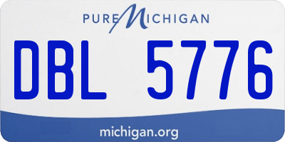 MI license plate DBL5776