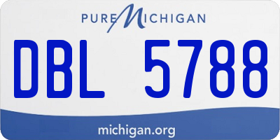 MI license plate DBL5788