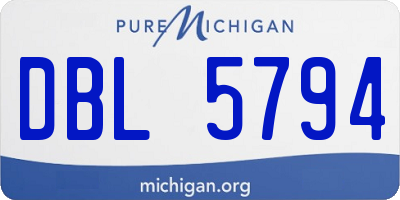 MI license plate DBL5794