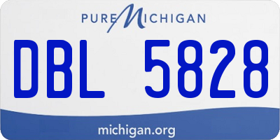 MI license plate DBL5828