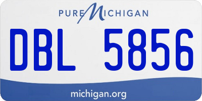 MI license plate DBL5856