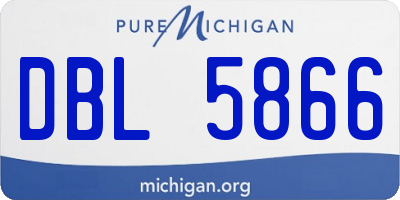MI license plate DBL5866