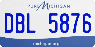 MI license plate DBL5876