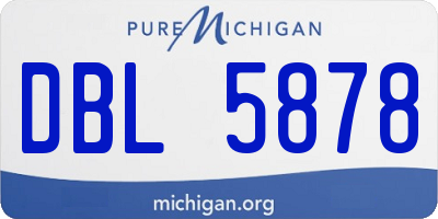 MI license plate DBL5878