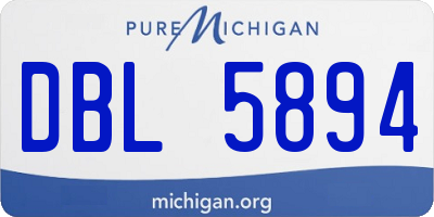 MI license plate DBL5894