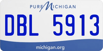 MI license plate DBL5913