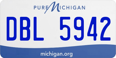 MI license plate DBL5942