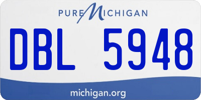 MI license plate DBL5948