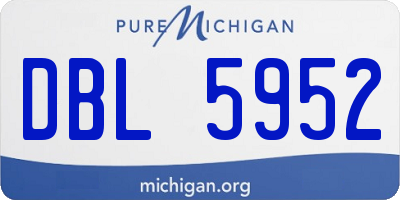 MI license plate DBL5952