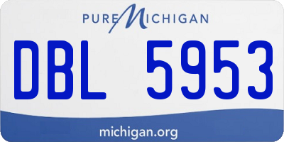 MI license plate DBL5953