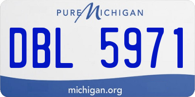 MI license plate DBL5971