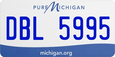 MI license plate DBL5995