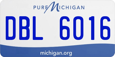 MI license plate DBL6016