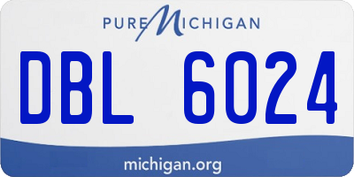 MI license plate DBL6024