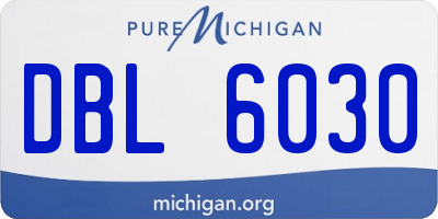 MI license plate DBL6030
