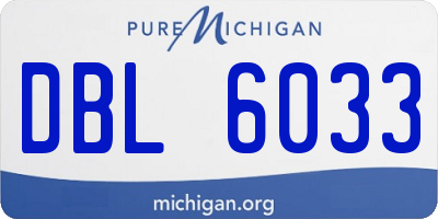 MI license plate DBL6033