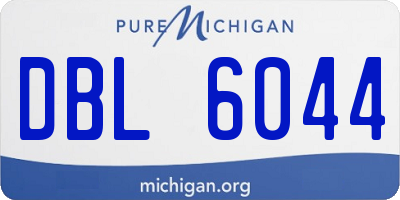 MI license plate DBL6044