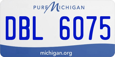 MI license plate DBL6075