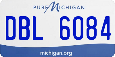 MI license plate DBL6084