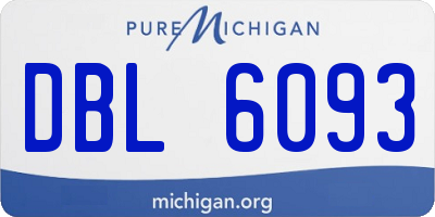 MI license plate DBL6093