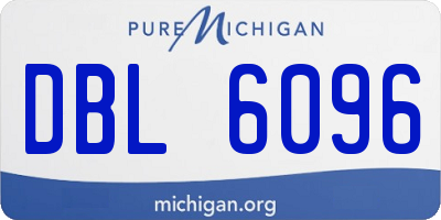 MI license plate DBL6096