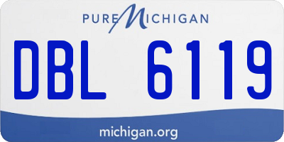 MI license plate DBL6119