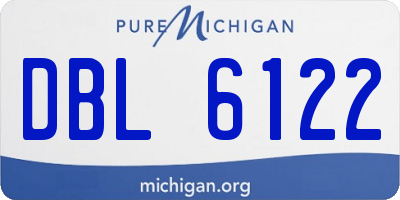 MI license plate DBL6122