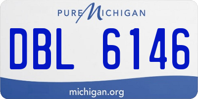 MI license plate DBL6146