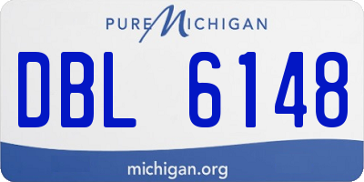 MI license plate DBL6148