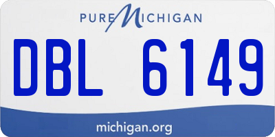 MI license plate DBL6149