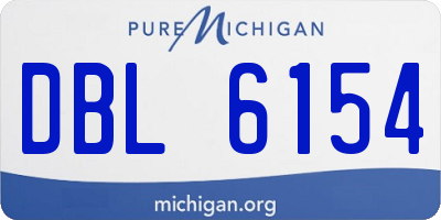 MI license plate DBL6154
