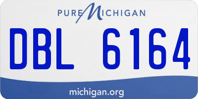 MI license plate DBL6164