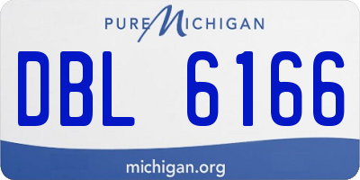 MI license plate DBL6166