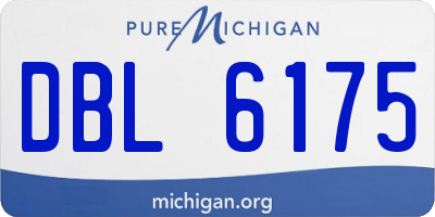 MI license plate DBL6175