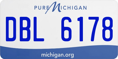 MI license plate DBL6178
