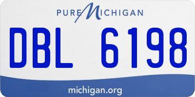 MI license plate DBL6198