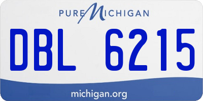 MI license plate DBL6215