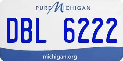MI license plate DBL6222