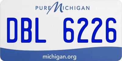 MI license plate DBL6226